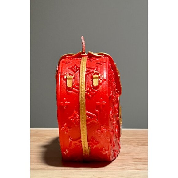 Inspired Red & Gold Decorative Candle - Picture 8 of 9
